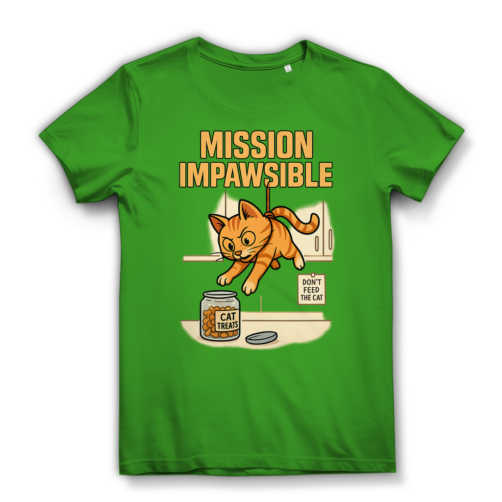 Mission Impawsible Katze - Damen Premium Bio T-Shirt Real Green