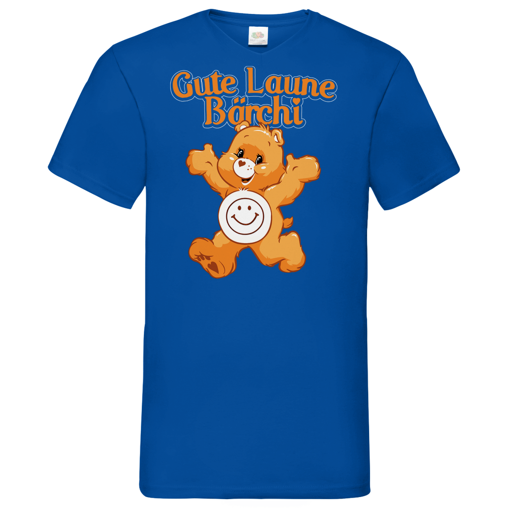 Gute Laune Bärchi - Glücksbärchi - Herren V-Neck Shirt Royal Blue