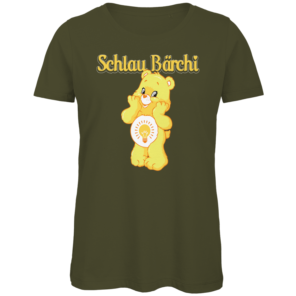 Schlau Bärchi - Glücksbärchi - Damen Premium Bio T-Shirt Khaki