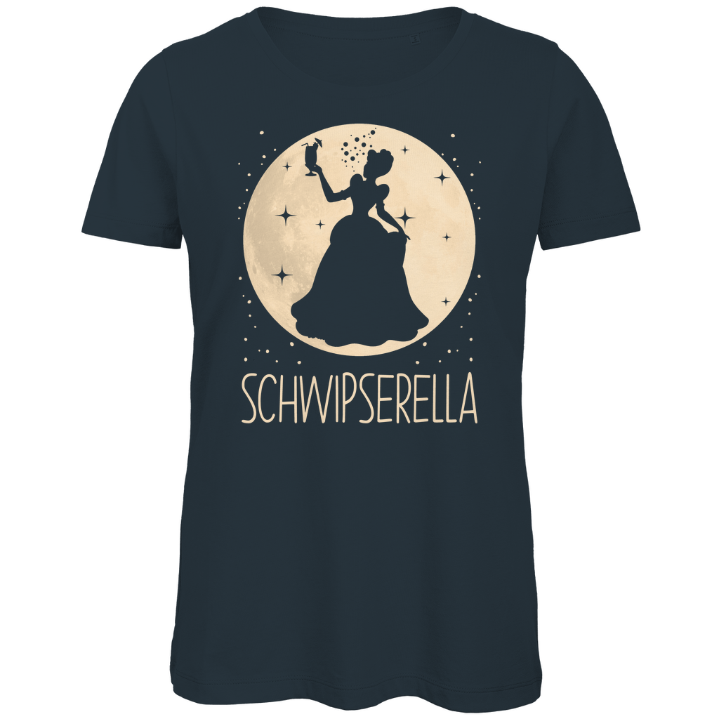 Mond Prinzessin - Schwipserella - Damen Premium Bio T-Shirt Dark Grey