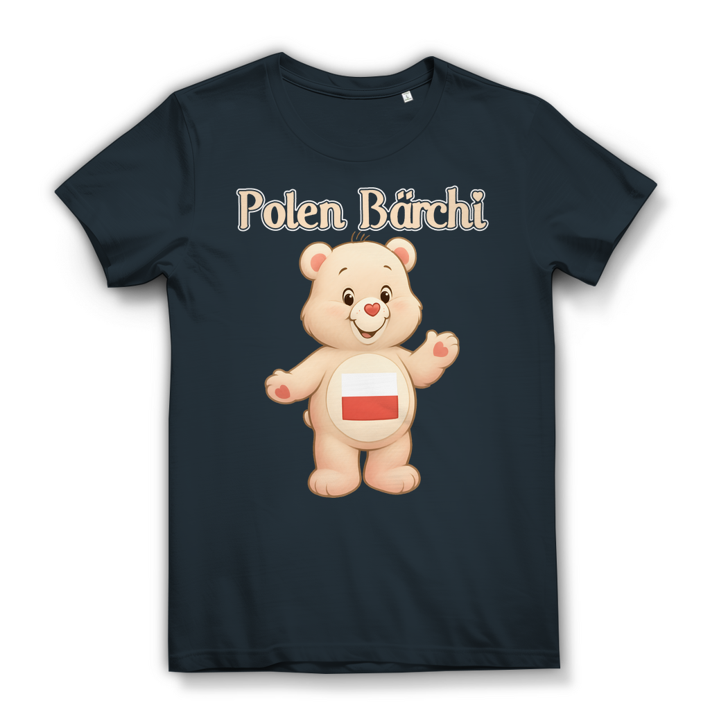Polen Bärchi - Glücksbärchi - Damen Premium Bio T-Shirt Dark Grey