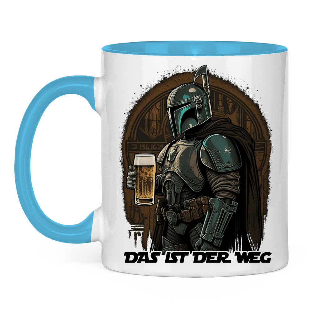 Das ist der Weg Mandalorianer Bier - Tasse zweifarbig Light Blue