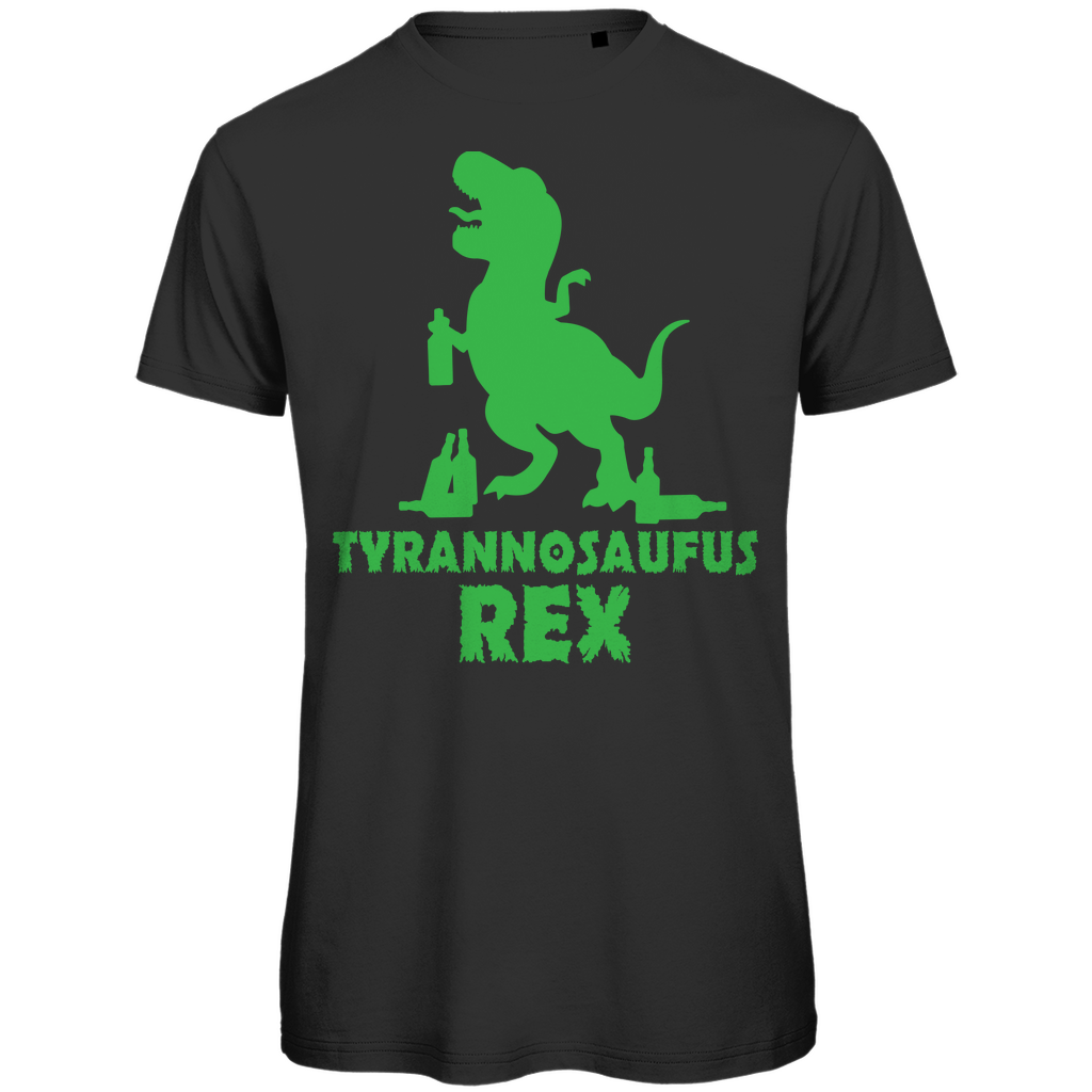 Tyrannosaufus Tyrannosaurus Rex Dinosaurier mit Bier - Herren Premium Bio T-Shirt