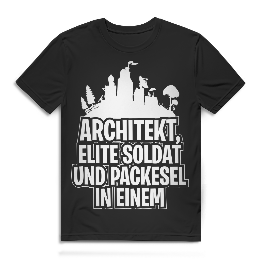 Shirt Männer – Architekt, Soldat, Packesel in einem – Gaming Fun T-Shirt Black