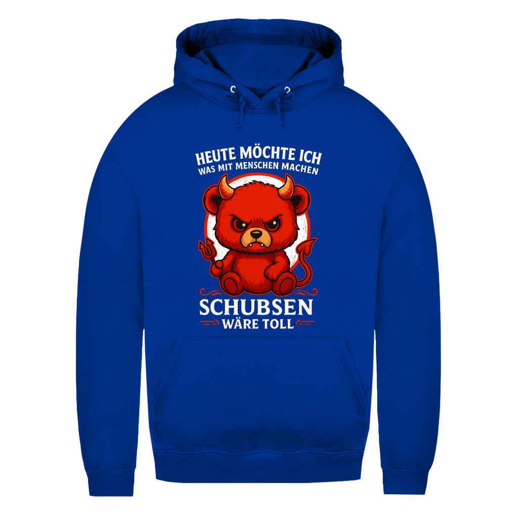 Heute möchte ich was mit Menschen machen Schubsen wäre toll Damen Hoodie Royal Blue