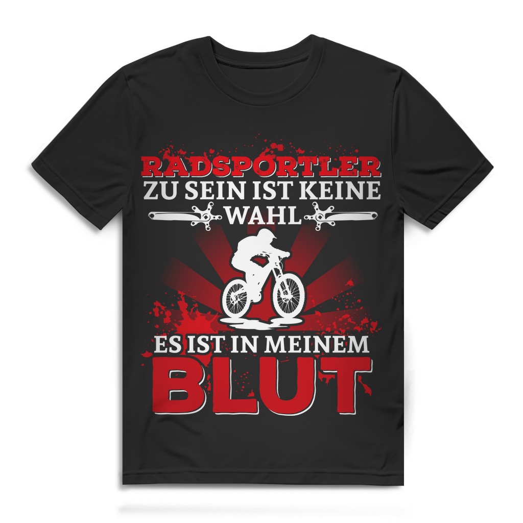 Radsport Shirt Männer – Es ist in meinem Blut – Fahrradfahren ist kein Hobby Black