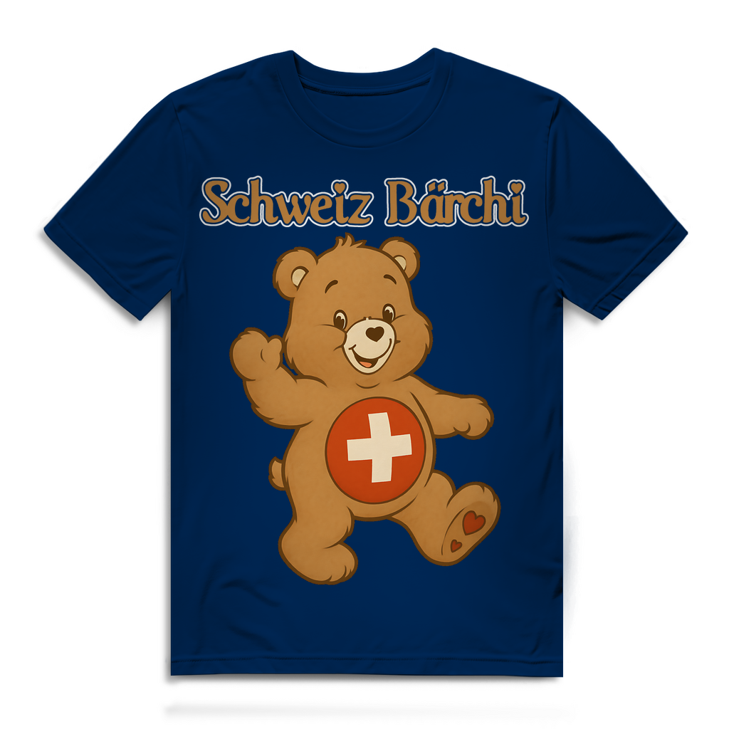 Schweiz Bärchi - Glücksbärchi - Herren Premium Bio T-Shirt Navy