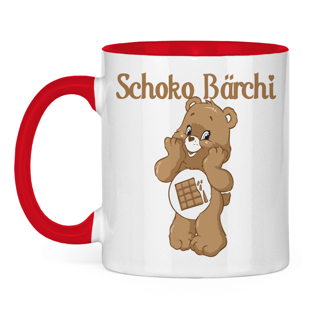Schoko Bärchi - Glücksbärchi - Tasse zweifarbig Red