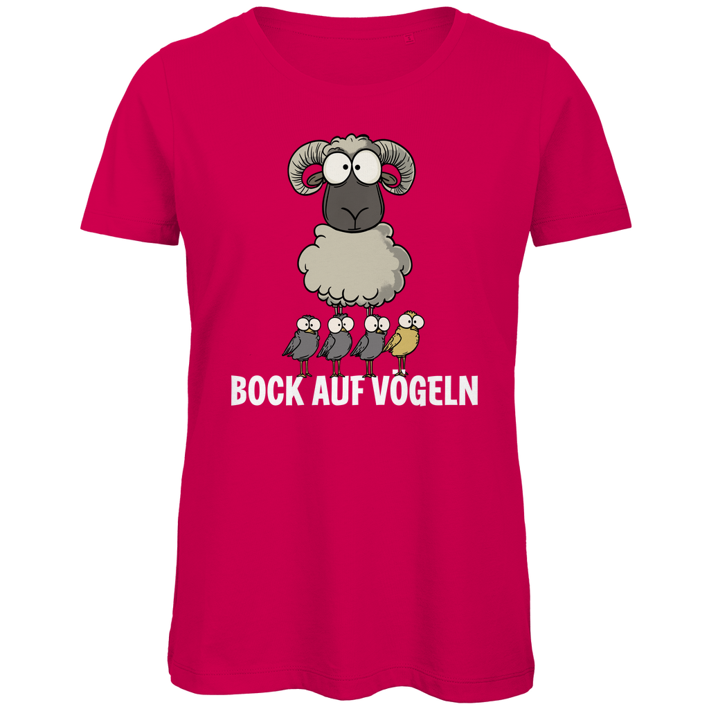 Bock auf Vögeln - Damen Premium Bio T-Shirt Fuchsia