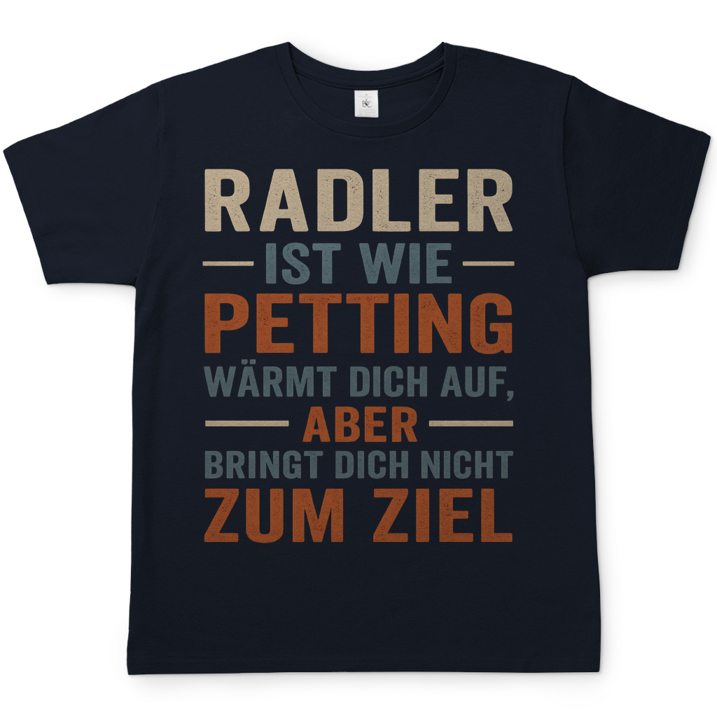 Radler ist wie Petting - Herren T-Shirt Navy