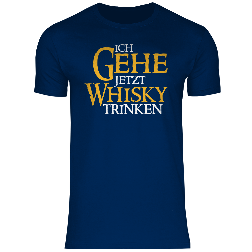 Ich gehe jetzt Whisky trinken - Herren Shirt Navy