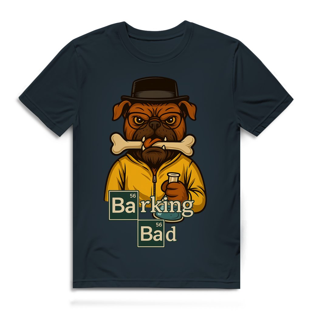 Breaking Bad Barking Bad Dog Hunde - Herren Premium Bio T-Shirt Dark Grey Solid