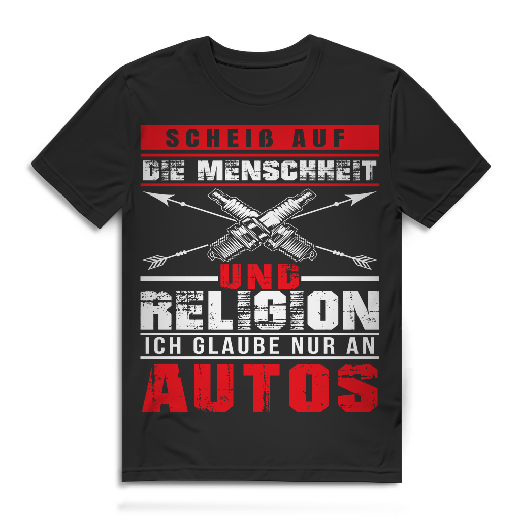 Schrauber T-Shirt Herren – Ich glaube nur an Autos Statement
