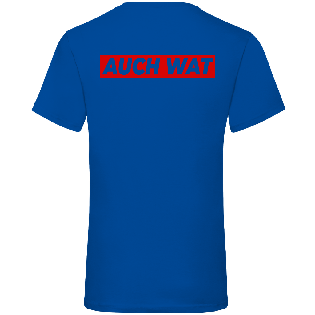 Hinten steht auch wat - Beidseitiger Druck - Herren V-Neck Shirt