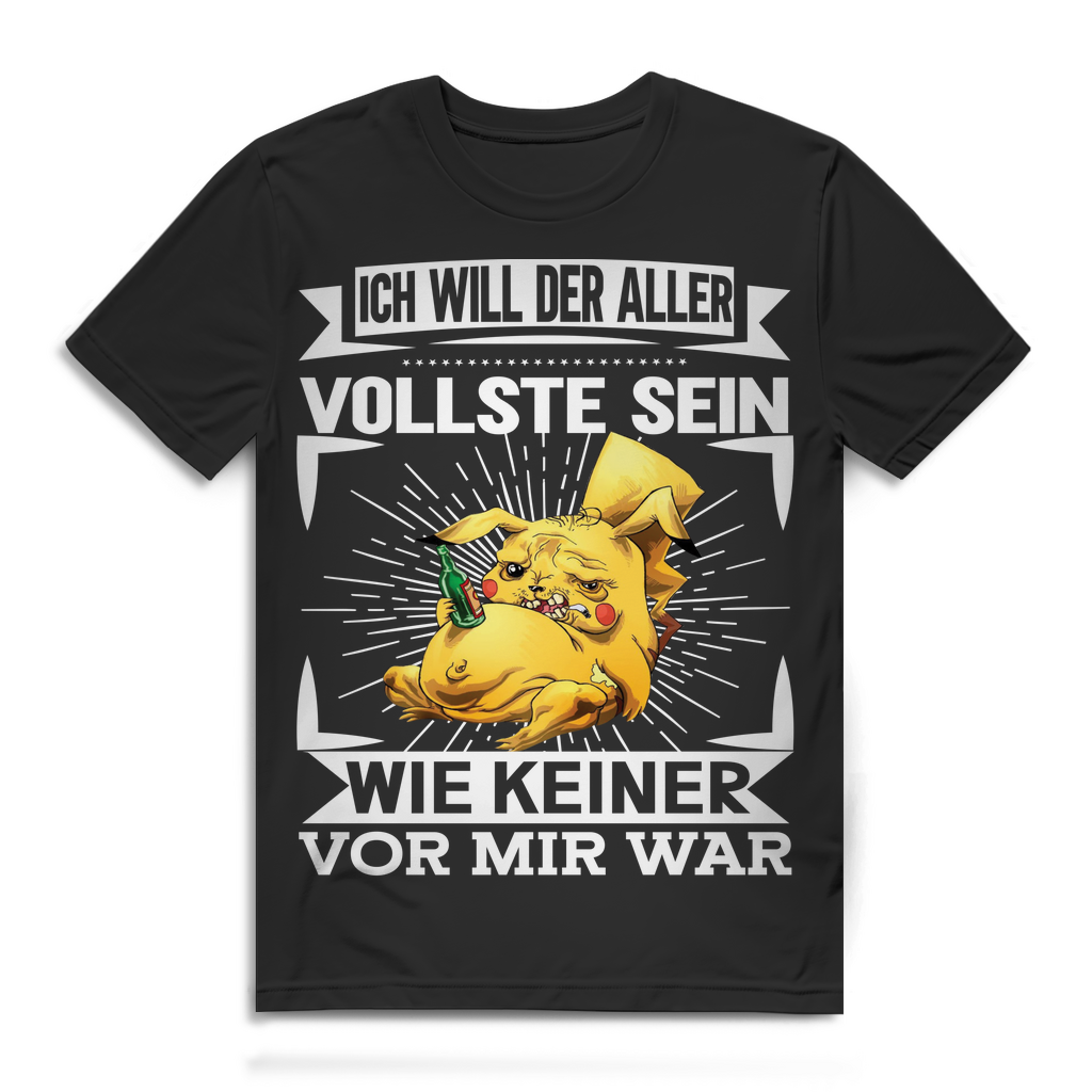 Lustiges Herren Partyshirt Anime Sauf Spruch Vollste sein wie keiner vor mir war Black