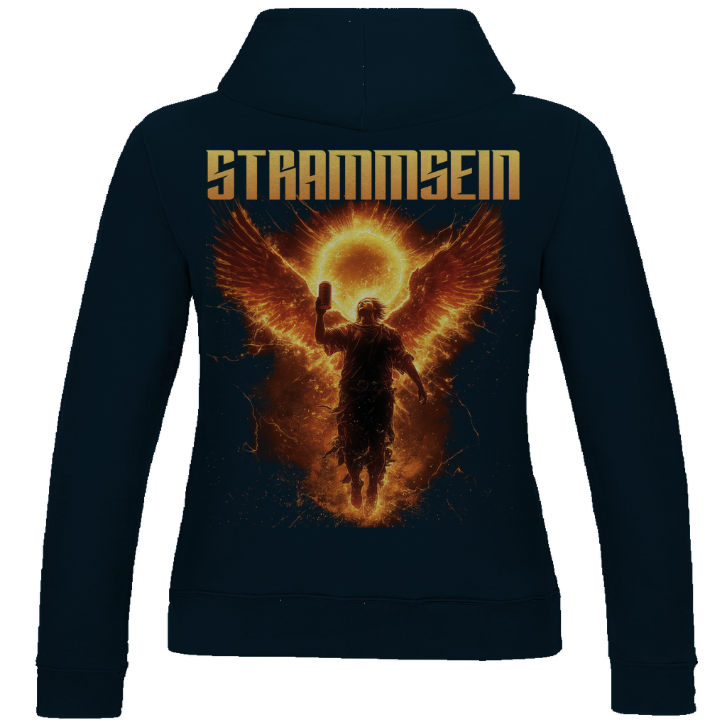 Strammsein Du Ich Wir Bier - Damen Hoodie New French Navy