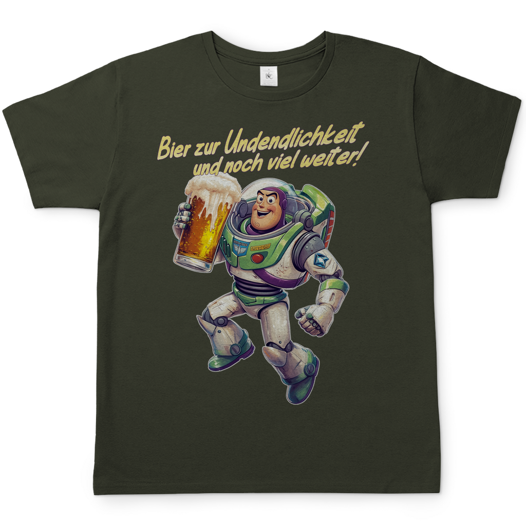 Bier zur Unendlichkeit und noch viel weiter - Buzz Lightyear Toy Story - Herren Shirt Urban Khaki