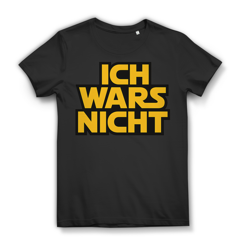 Star Wars Shirt Damen Parodie Ich Wars Nicht Bio XS-XXL Black