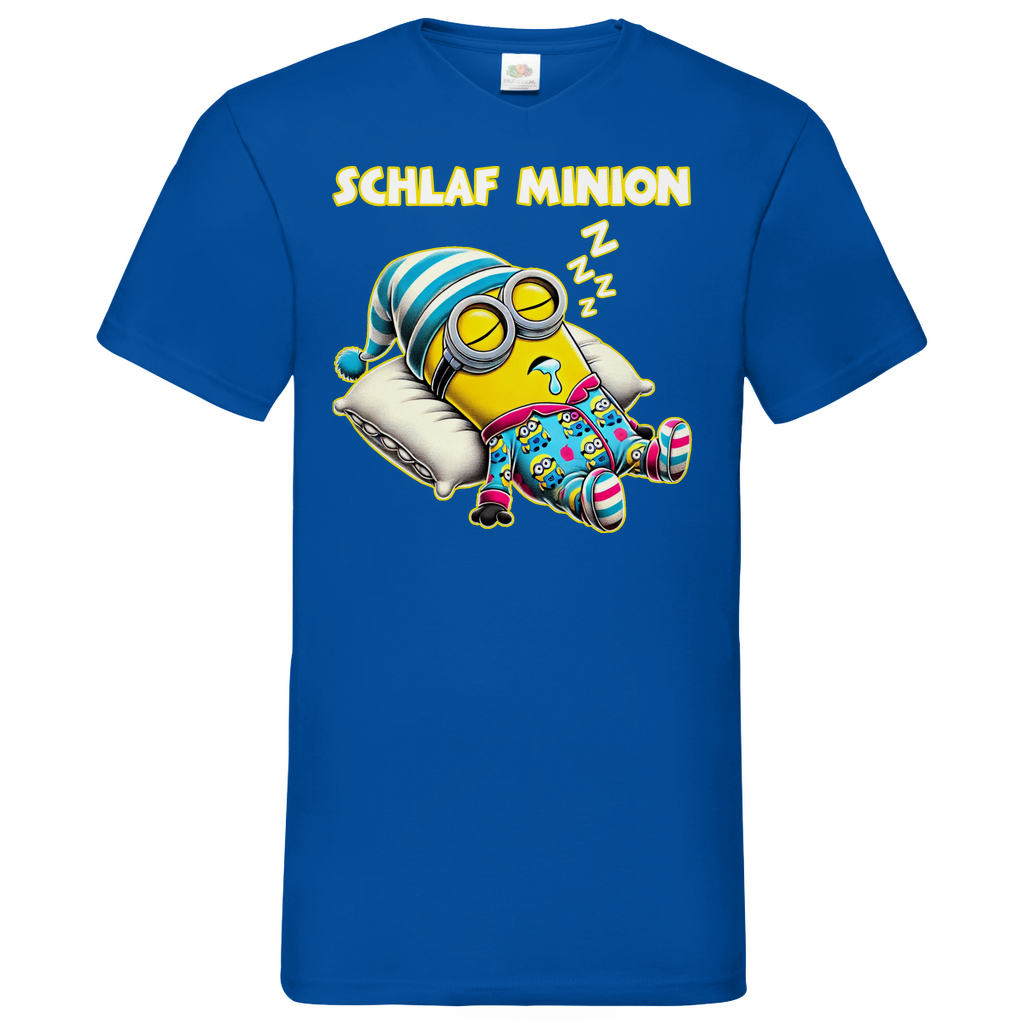 Schlaf Minion - Herren V-Neck Shirt