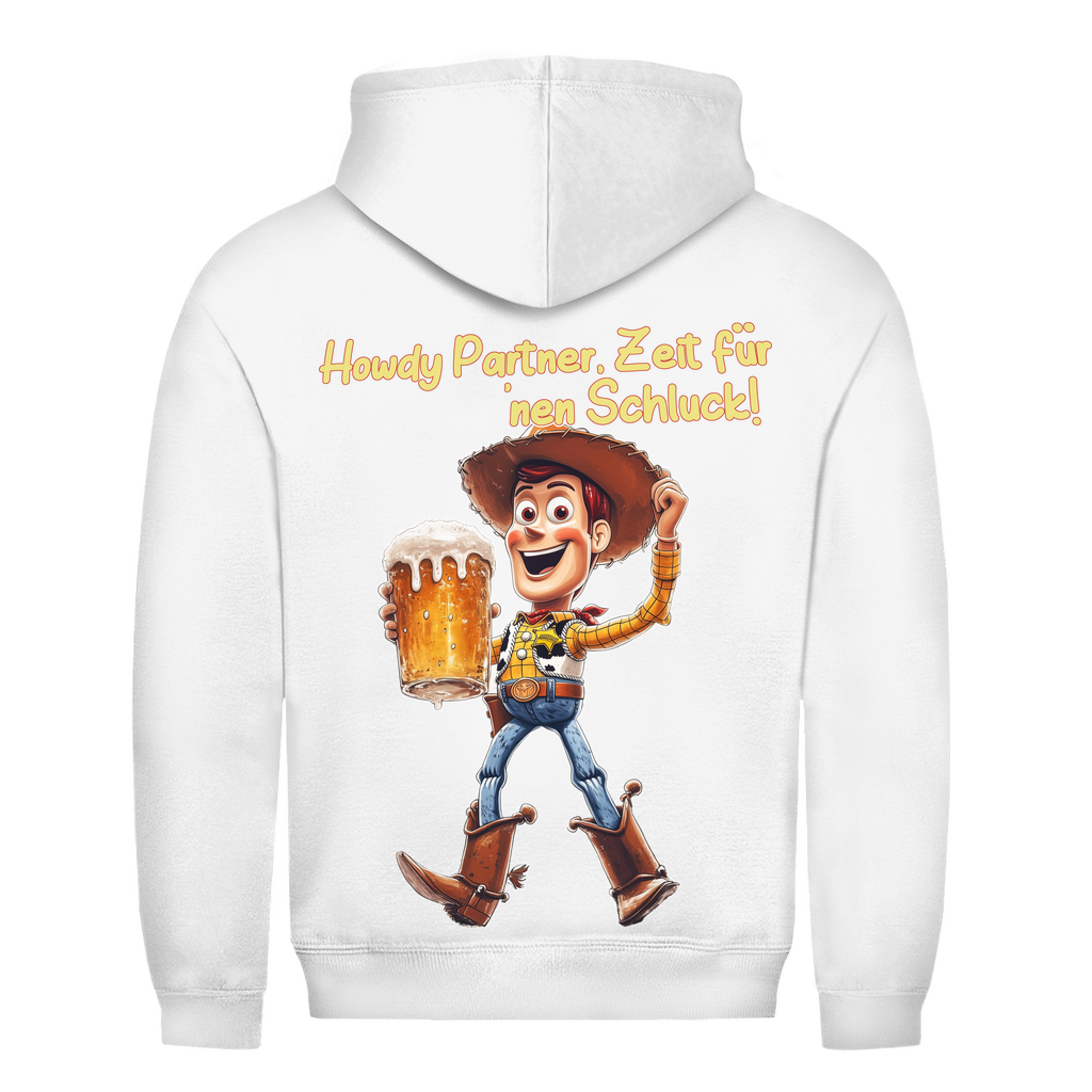 Howdy Partner Zeit für nen Schluck - Woody Toy Story - Herren Hoodie Arctic White