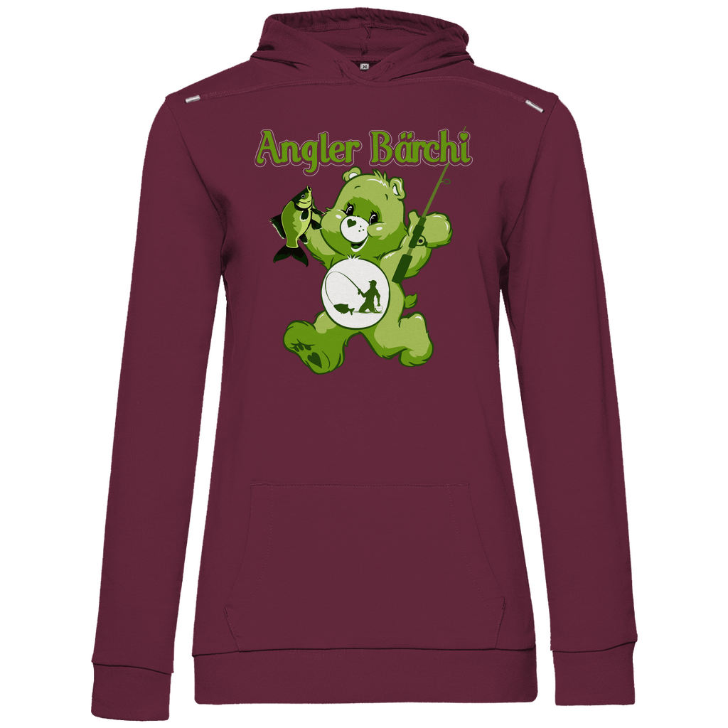 Angler Bärchi - Glücksbärchi - Damen Hoodie Wine