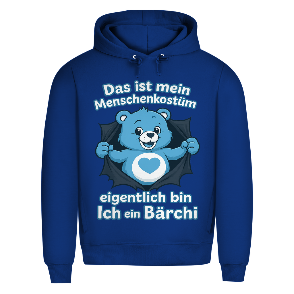 Herren Premium Bio Hoodie Menschenkostüm eigentlich bin ich ein Bärchi Royal