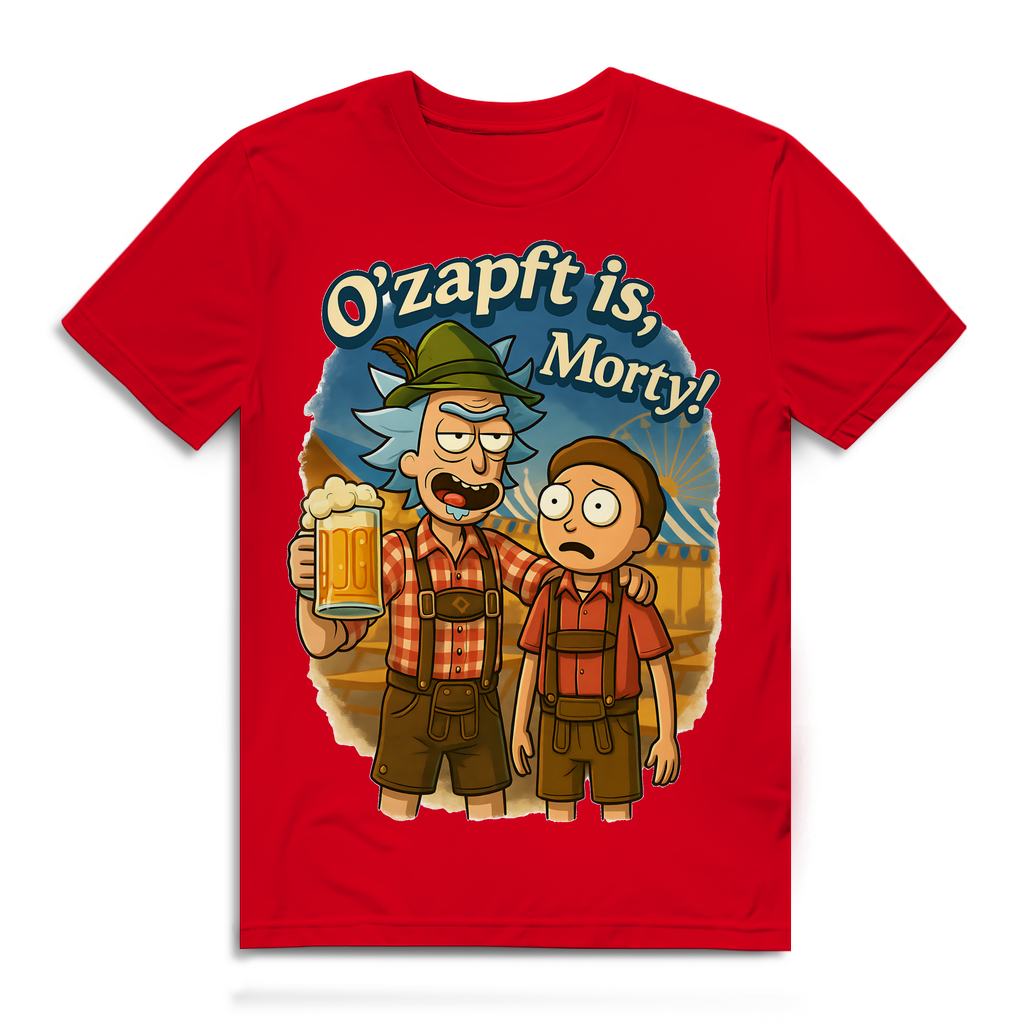 O´Zapft is Morty! Rick & Morty Oktoberfest Bier - Herren Premium Bio T-Shirt Red