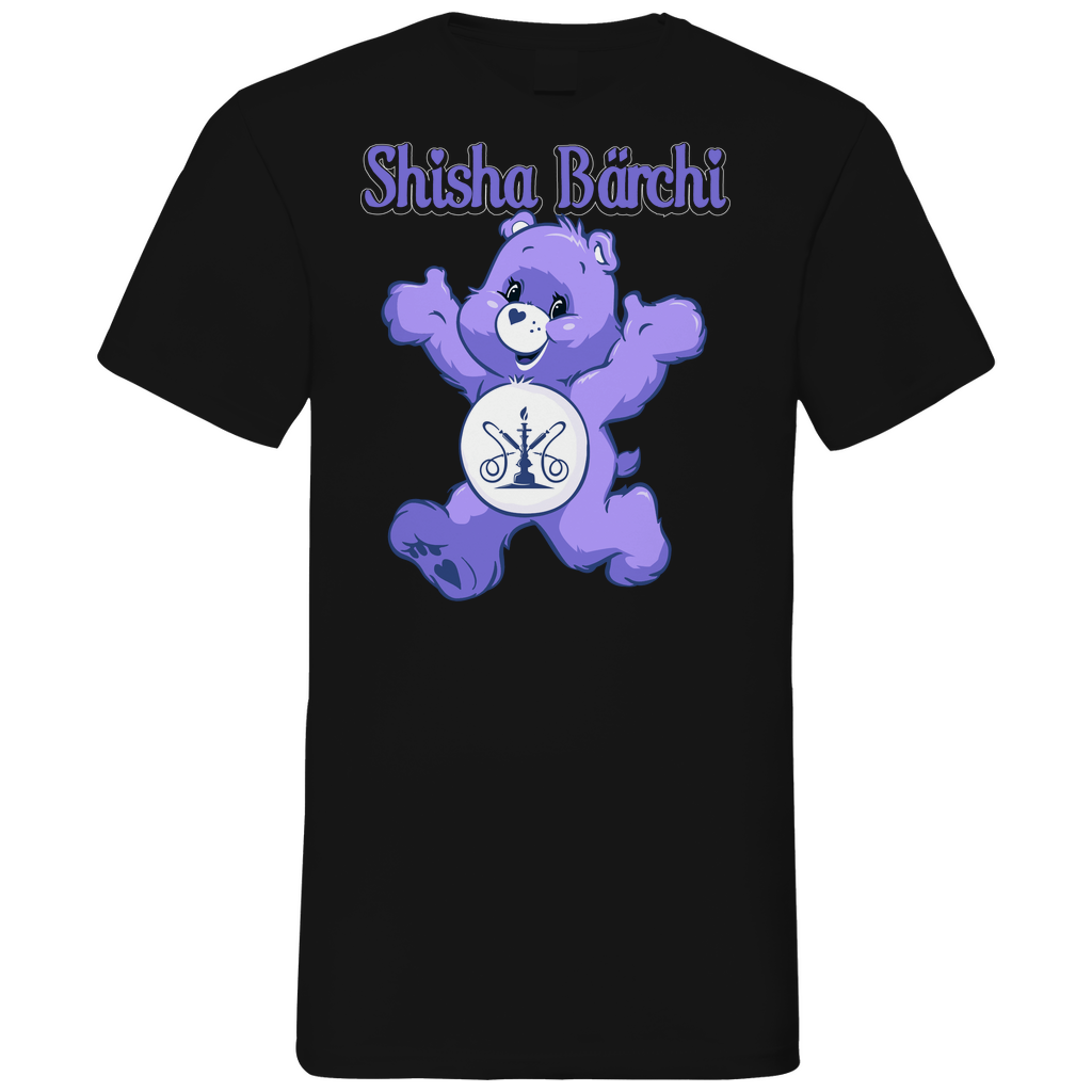 Shisha Bärchi - Glücksbärchi - Herren V-Neck Shirt Black