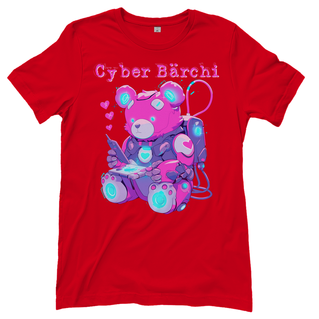 Cyber Bärchi - Glücksbärchi - Damenshirt Red