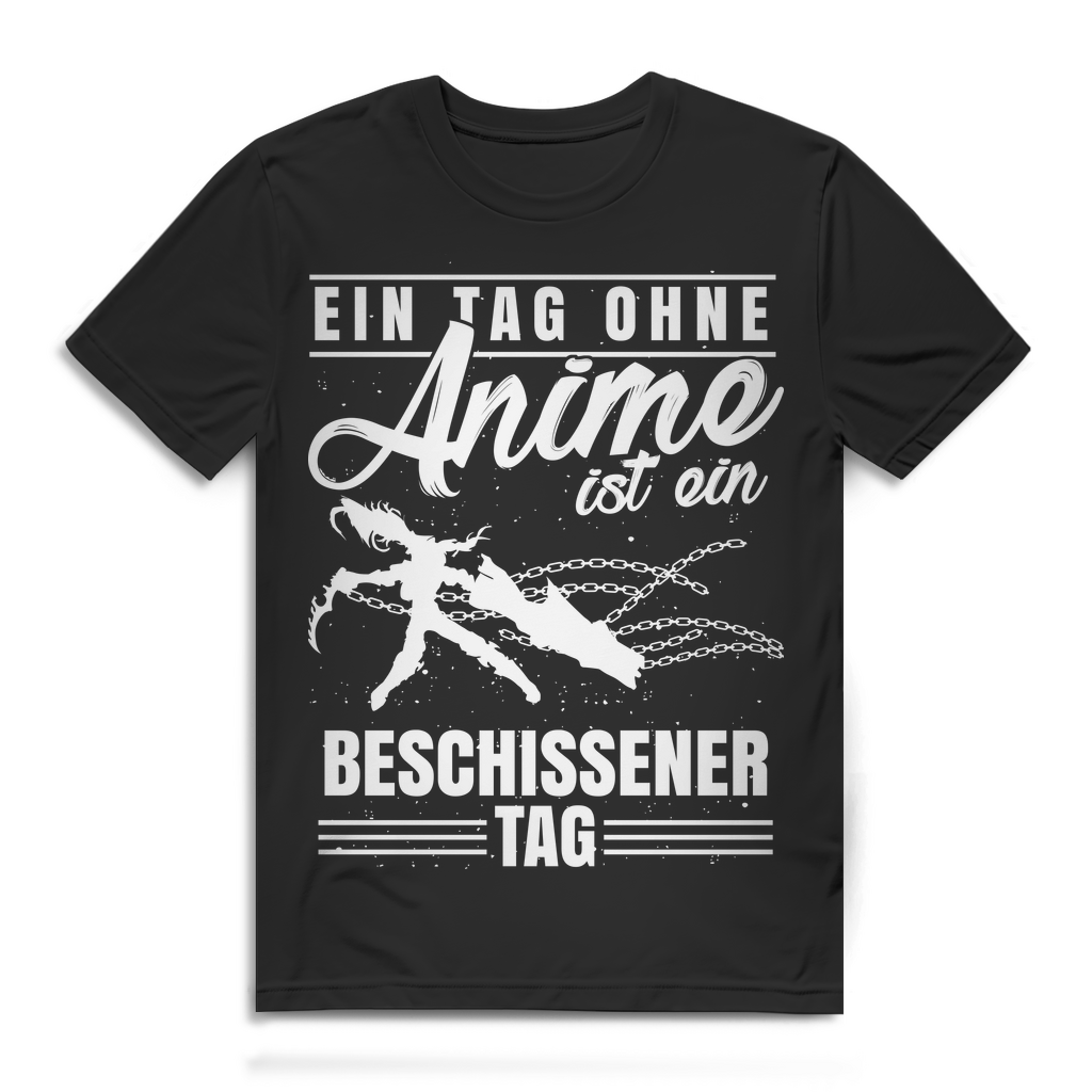 Herren T-Shirt Ein Tag ohne Anime ist ein schlechter Tag Black