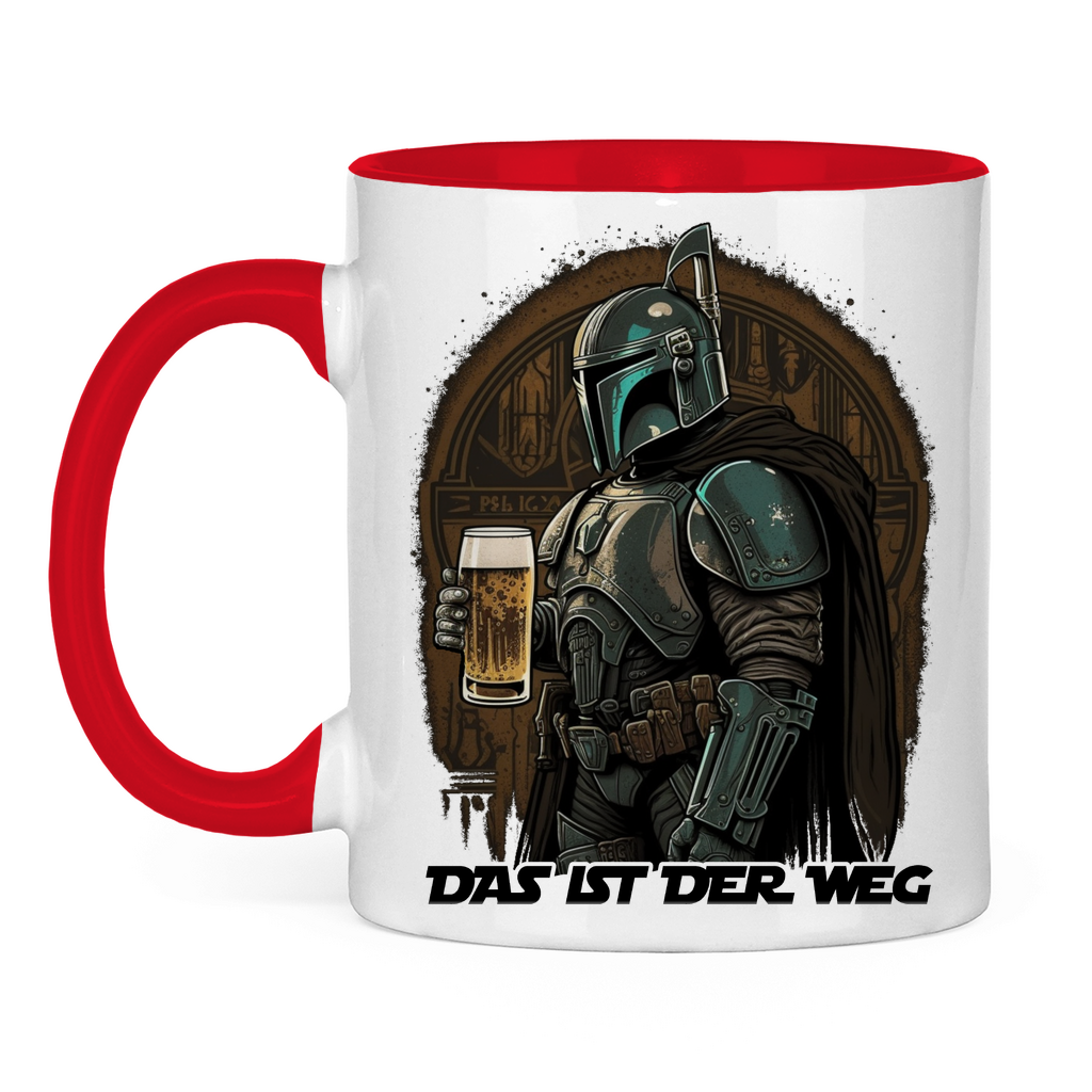 Das ist der Weg Mandalorianer Bier - Tasse zweifarbig Red