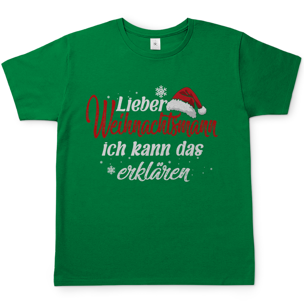 Lieber Weihnachtsmann Partnerlook - ich kann das erklären - Herren Shirt Kelly Green