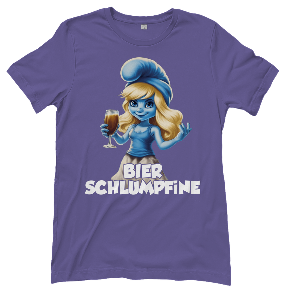 Bier Schlumpfine Grafik - Damenshirt Millennial Lilac