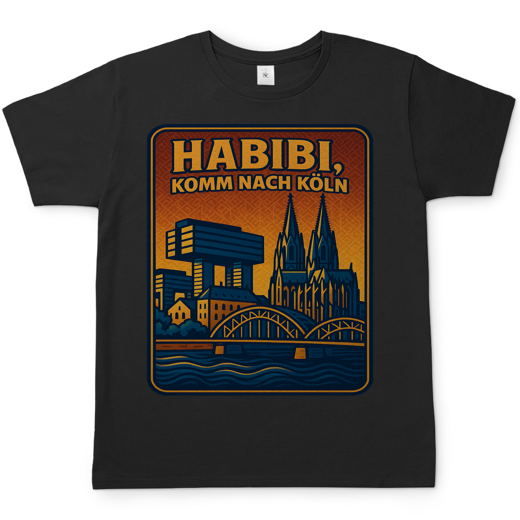 Habibi komm nach Köln - Herren T-Shirt Black