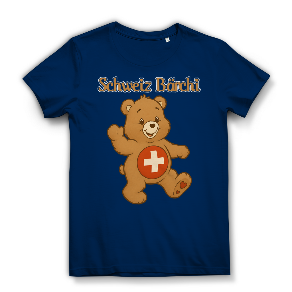 Schweiz Bärchi - Glücksbärchi - Damen Premium Bio T-Shirt Navy