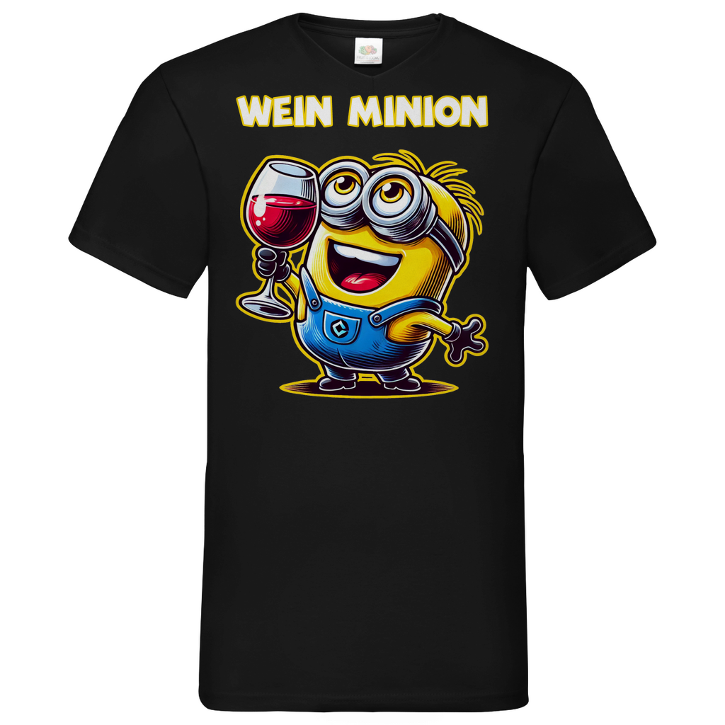 Wein Minion - Herren V-Neck Shirt