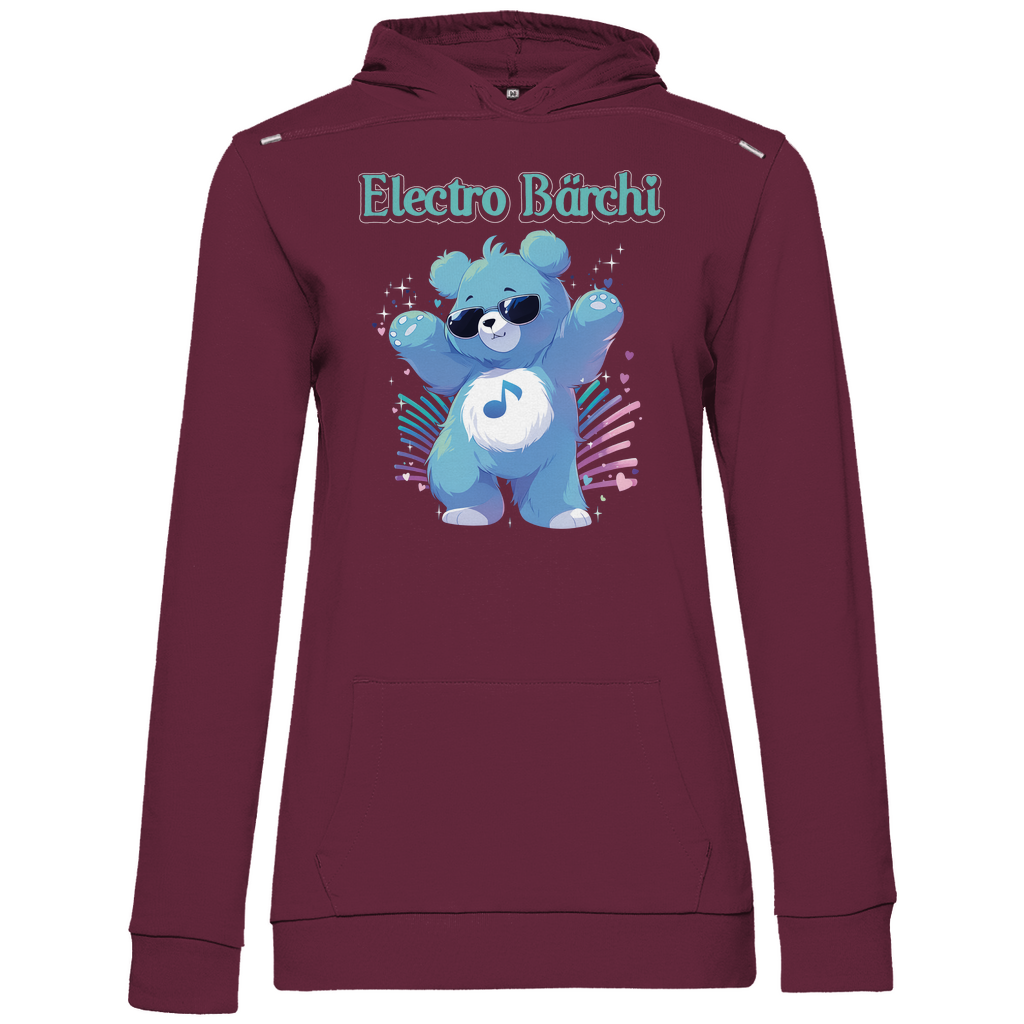 Electro Bärchi - Glücksbärchi - Damen Hoodie Wine