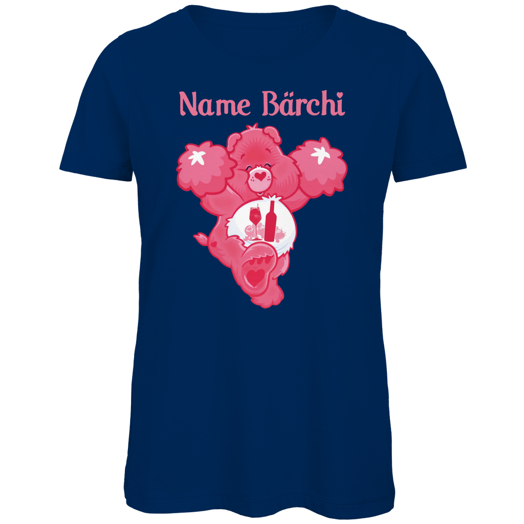 Lillet Bärchi - Glücksbärchi - Personalisierbar - Damen Premium Bio T-Shirt Navy