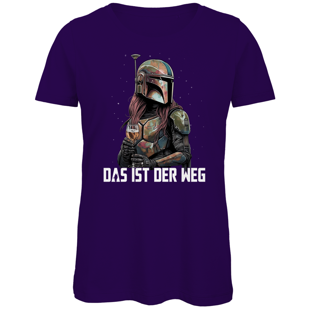 Das ist der Weg - Mandalorianerin Wein - Damen Premium Bio T-Shirt Urban Purple