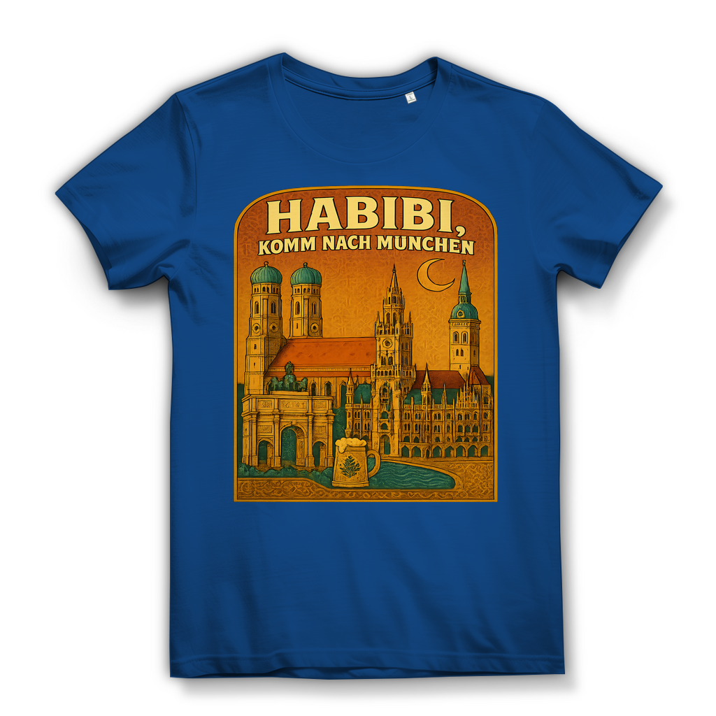 Habibi komm nach München - Damen Premium Bio T-Shirt Royal Blue