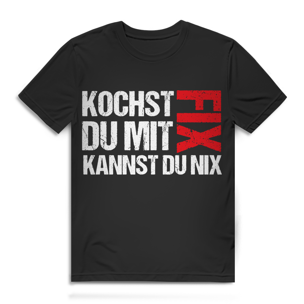Koch Shirt Männer Lustig Spruch Kochen Humor T-Shirt Geschenk Küchenchef Spaß Black