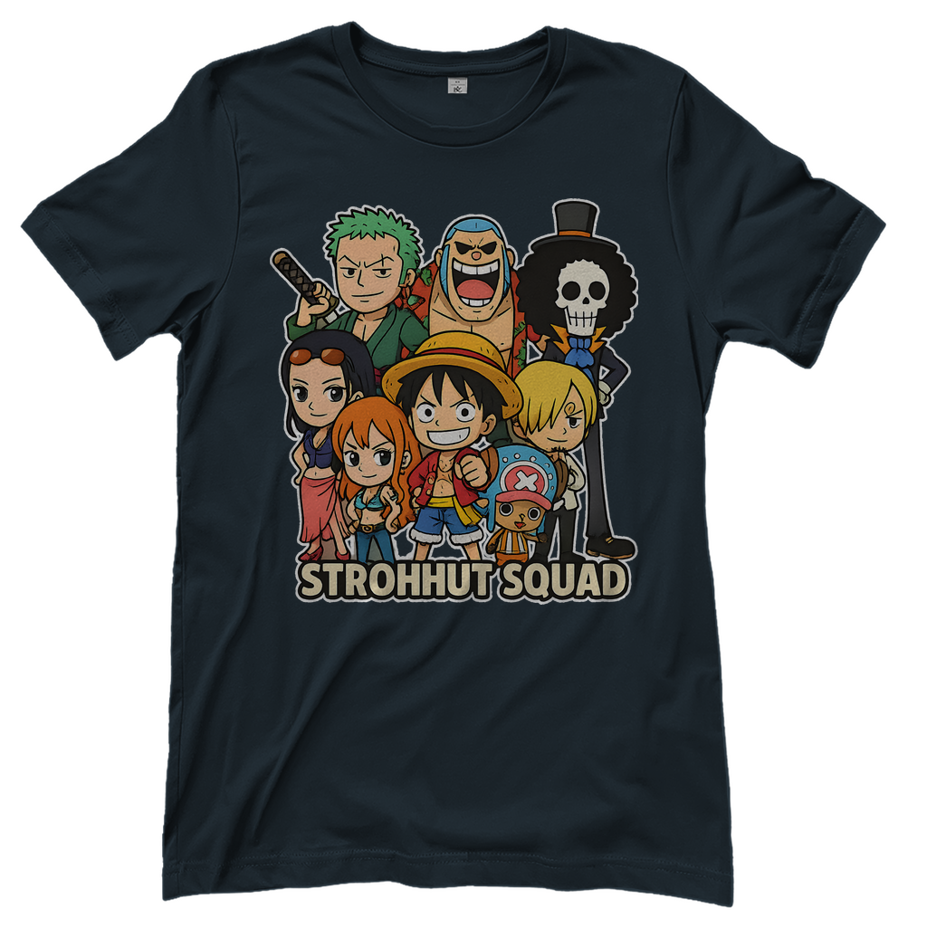One Piece Strohhut Squad - Damen T-Shirt Dark Grey Solid
