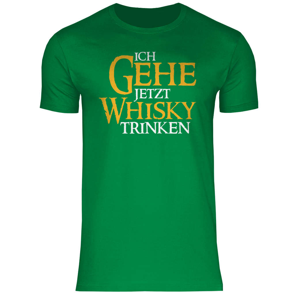 Ich gehe jetzt Whisky trinken - Herren Shirt Kelly Green
