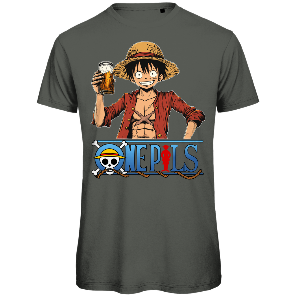 One Pils - One Piece Ruffy - Herren Premium Bio T-Shirt Millennial Khaki