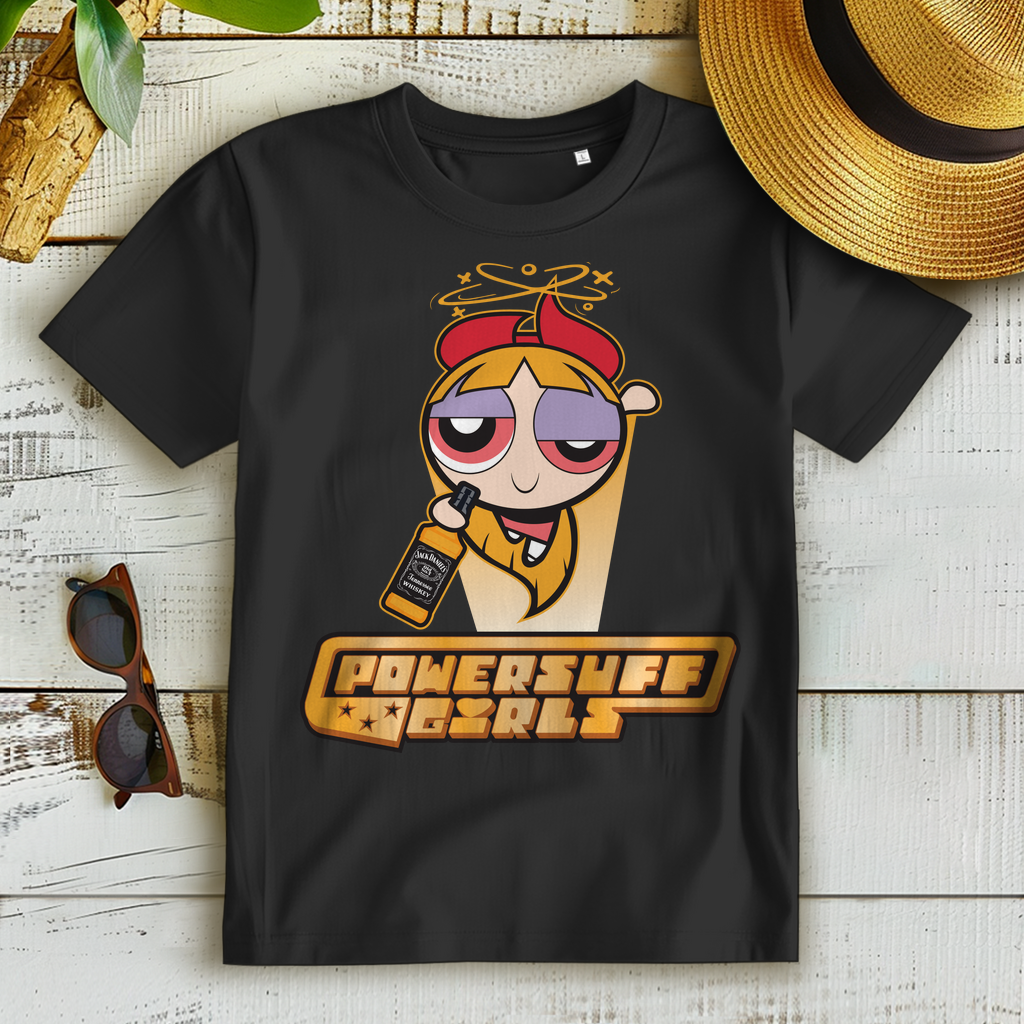 Blossom Powersuff Powerpuff Girls - Damen Premium Bio T-Shirt Schwarz Black
