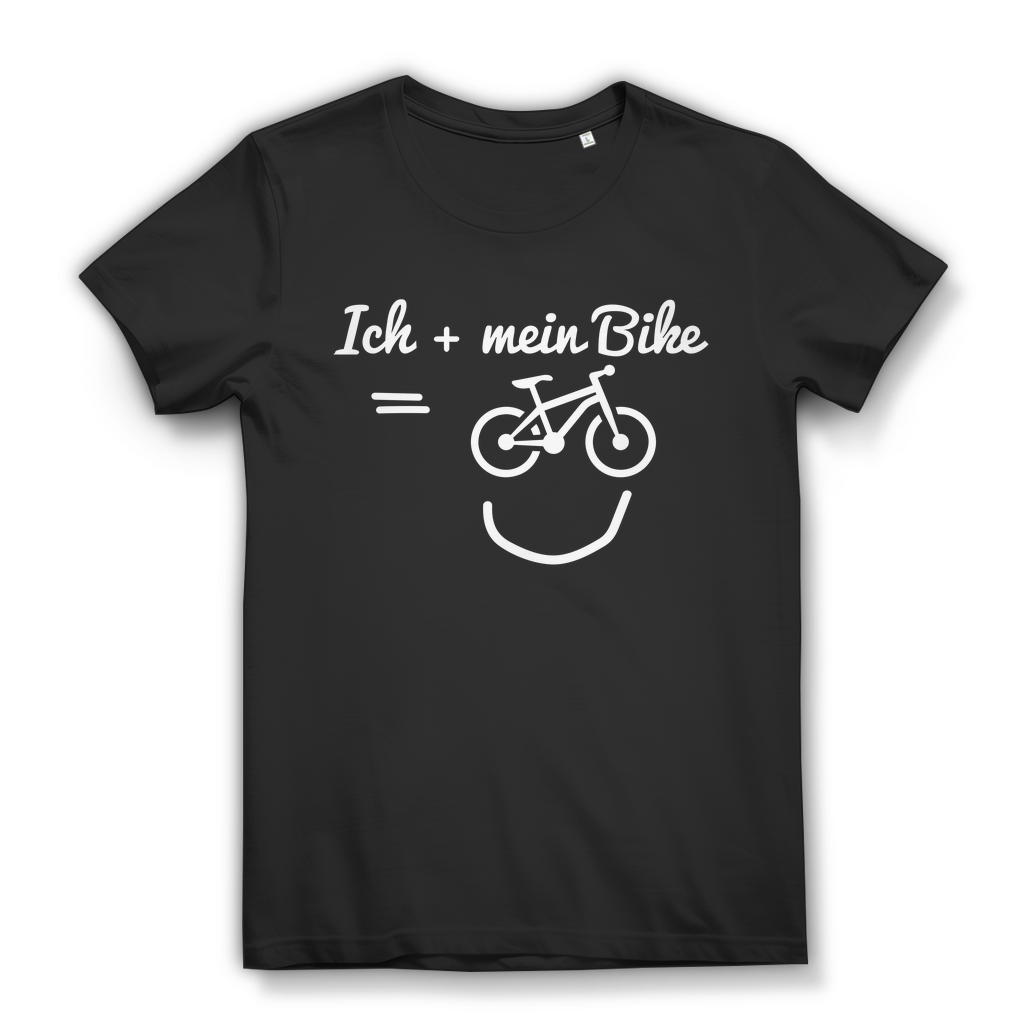 Damen Bio T-Shirt Ich und mein Bike Lustiges Fahrrad MTB Spruch Fun Shirt Black