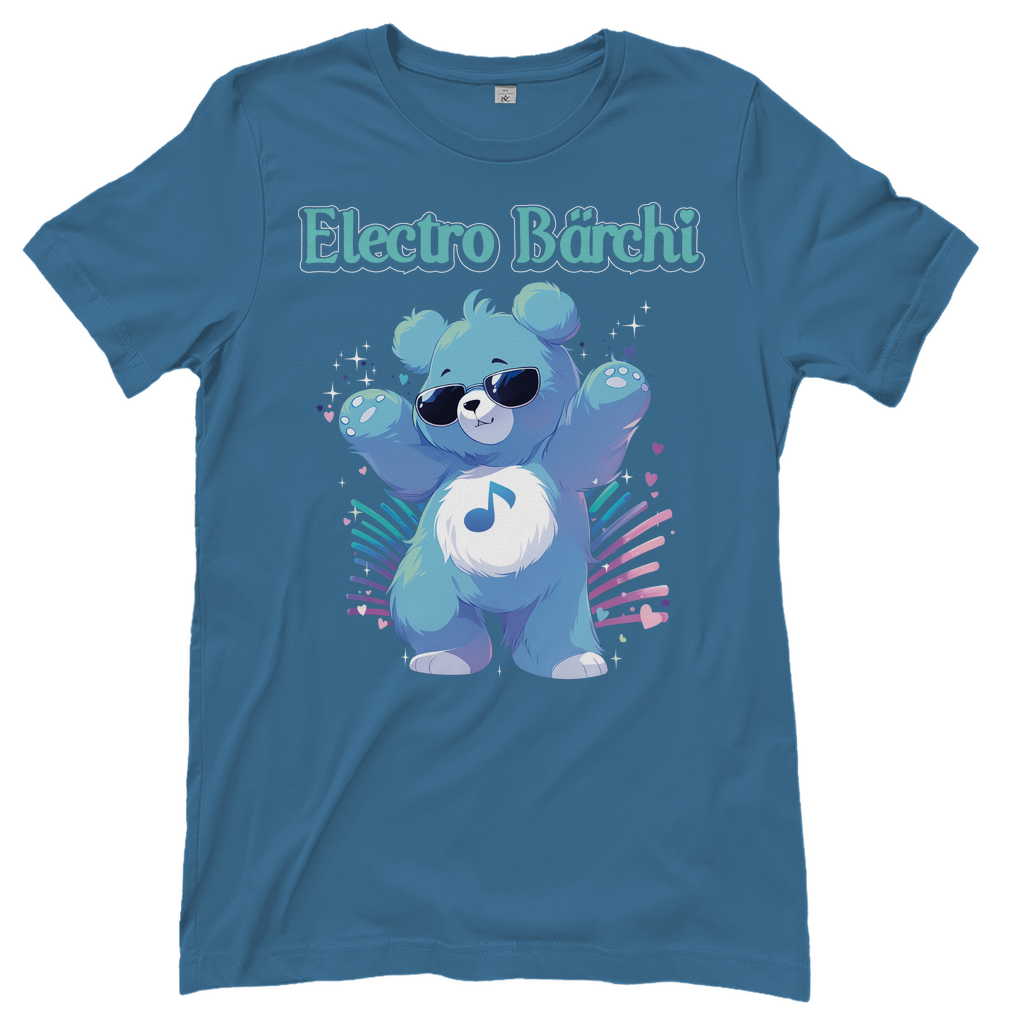 Electro Bärchi - Glücksbärchi - Damenshirt Stone Blue
