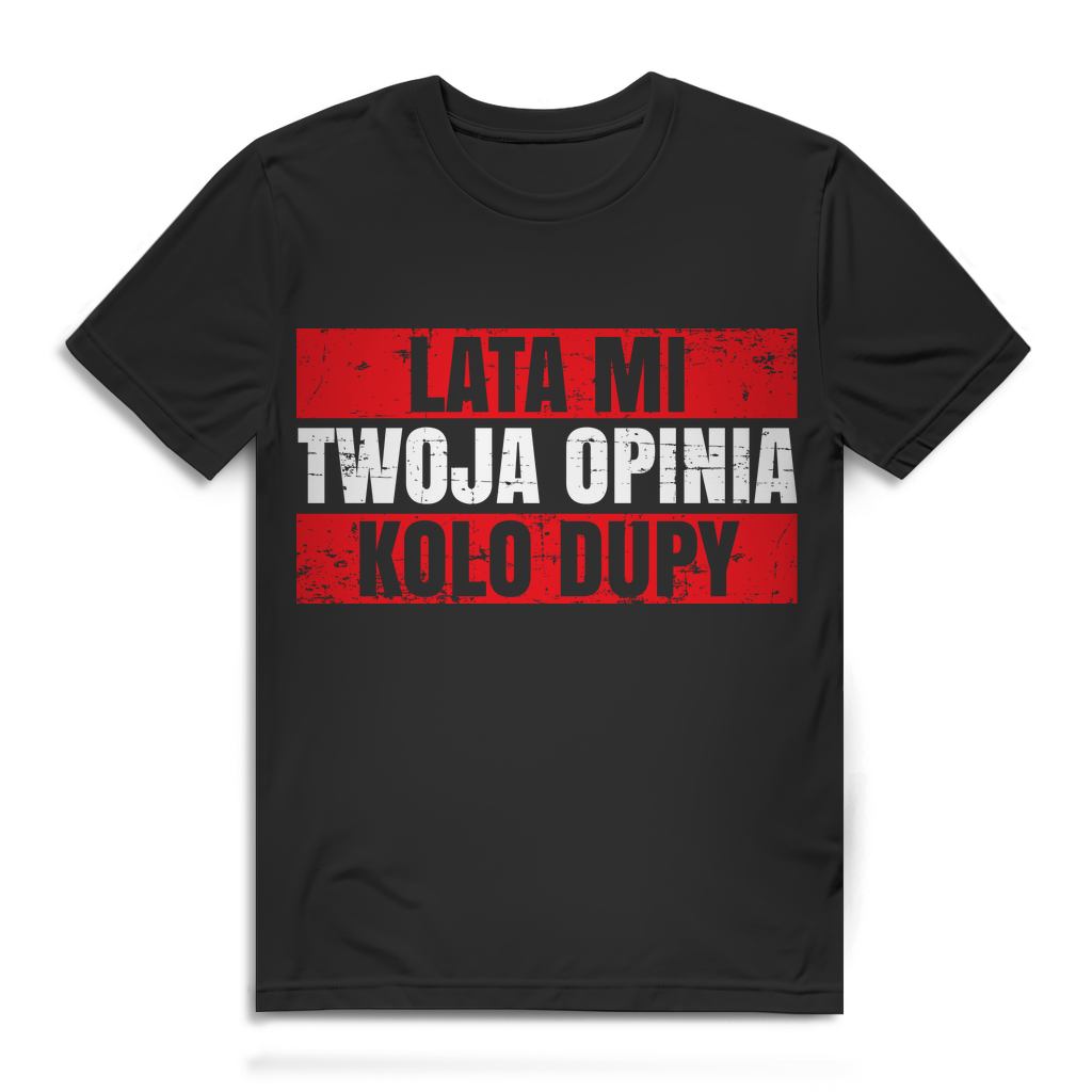 Herren T-Shirt Lata mi twoja opinia Statement Shirt Polen Black