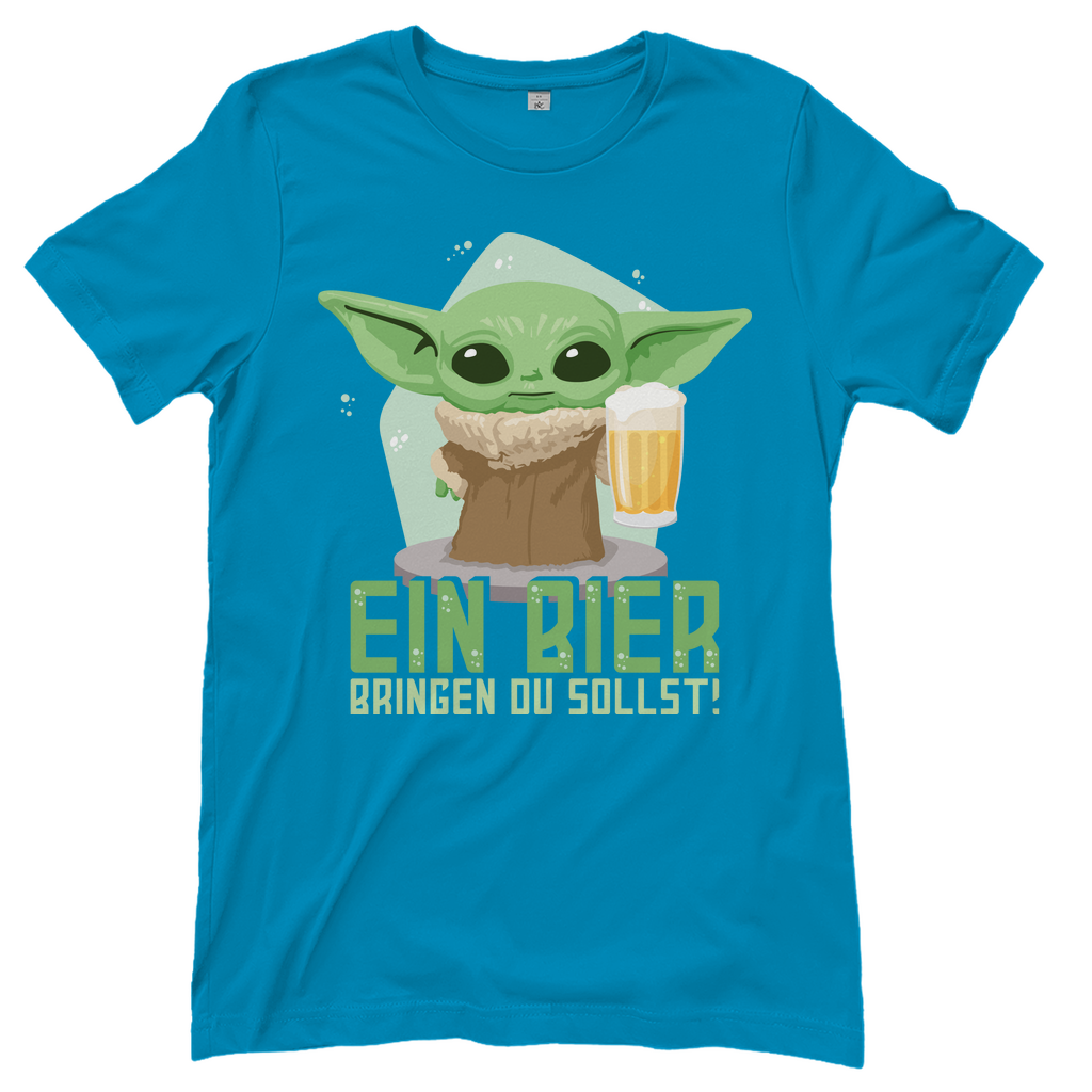 Ein Bier bringen du sollst Baby Yoda Grogu - Damenshirt