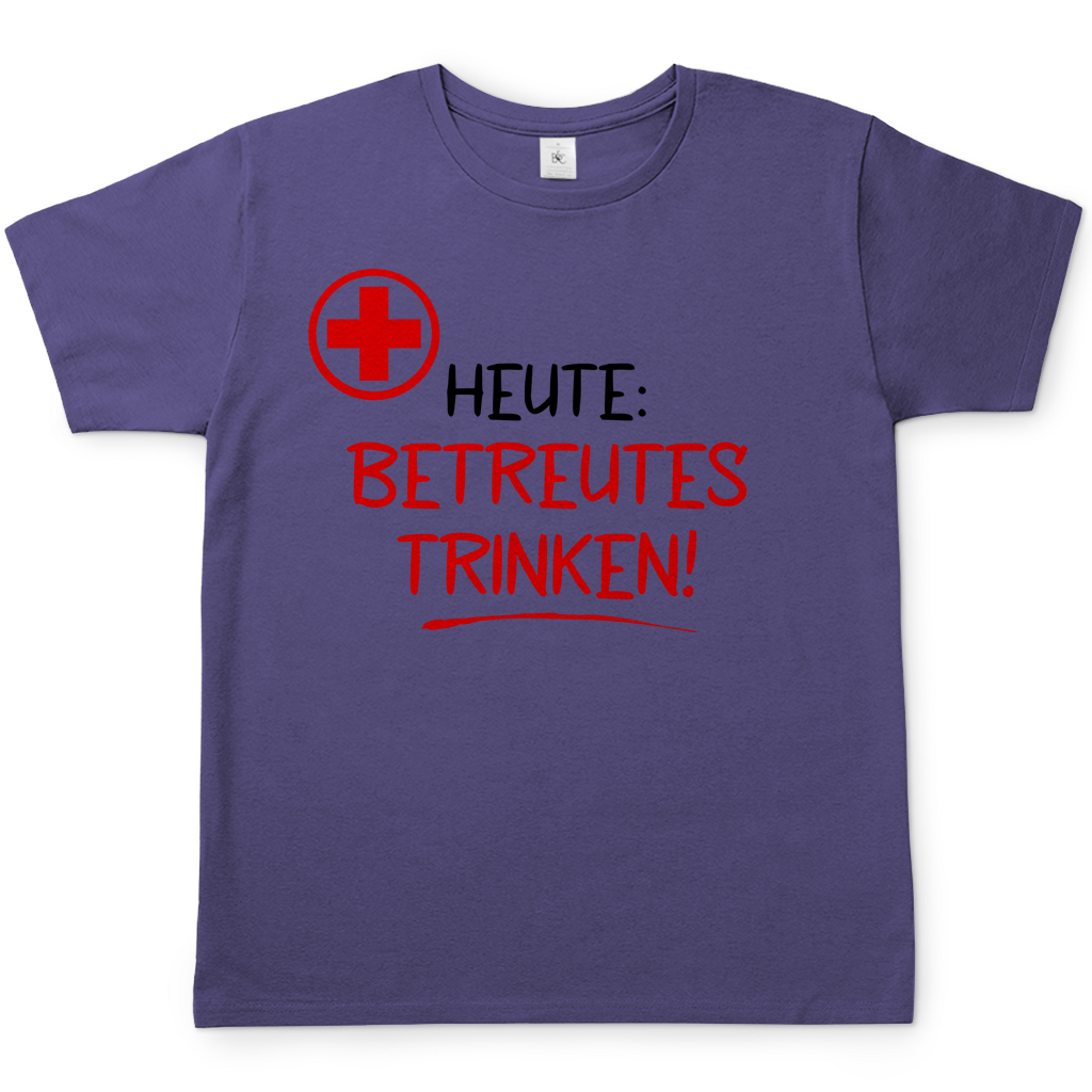 Heute betreutes Trinken! - Herren Shirt Millennial Lilac